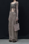 SWAYING 24 Autumn and Winter Cashmere Short Camisole Series SW-SW24AW1T03-HUILV Gray Green SW24AW1T04